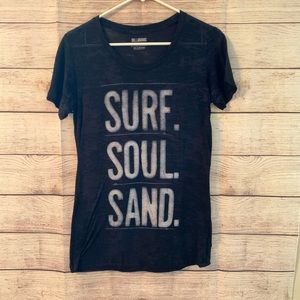 Billabong black casual T-shirt “Surf. Soul. Sand.”